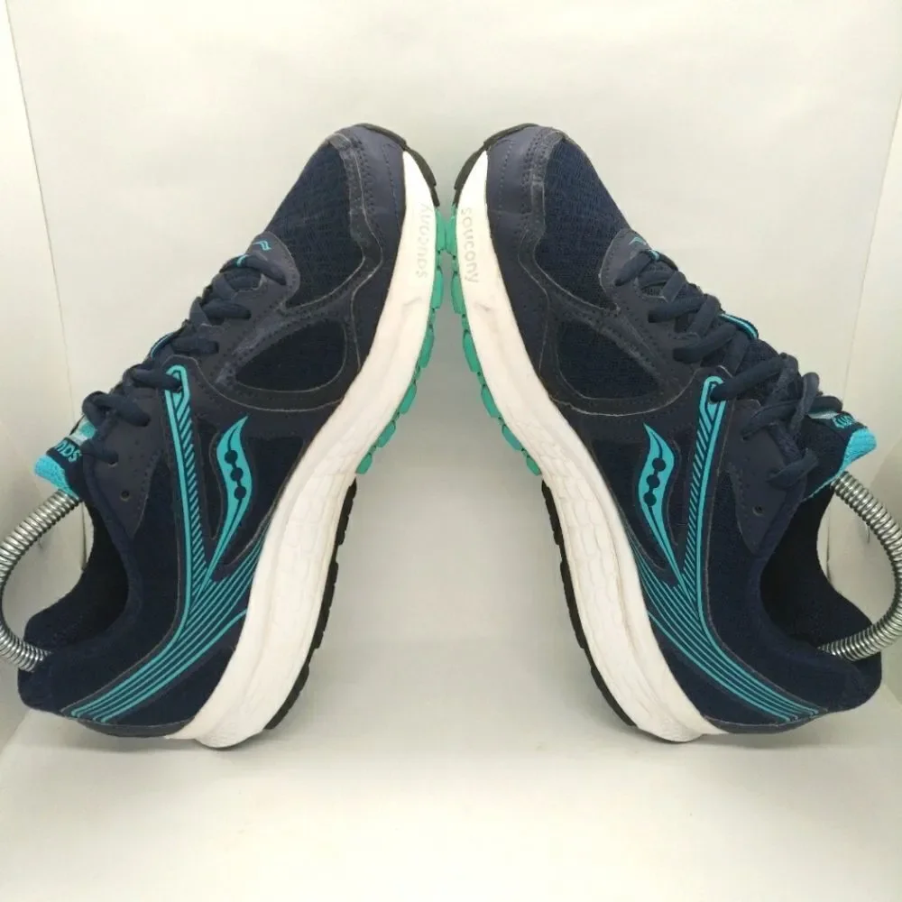 Saucony Grid Cohesion Running Shoes Sneakers Women's Size 8.5 Blue, Silver‎